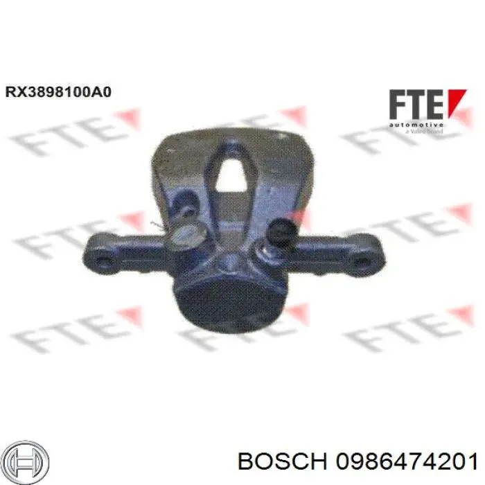 Купити 0986474201 Bosch Супорт задній правий
