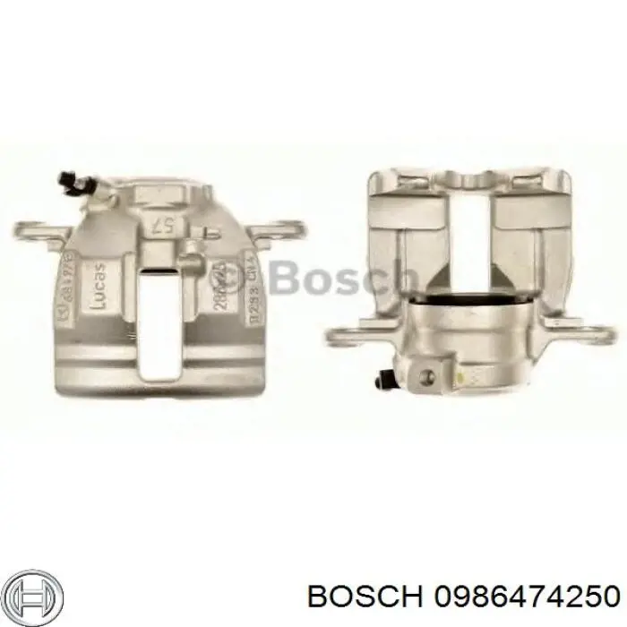 Супорт гальмівний, передній, правий Bosch 0986474250