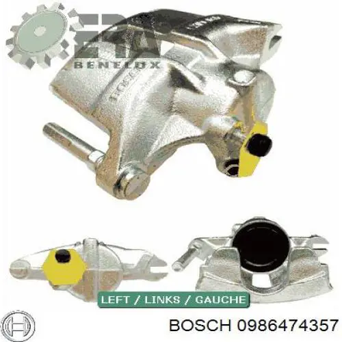 0986474357 Bosch Супорт гальмівний передній правий