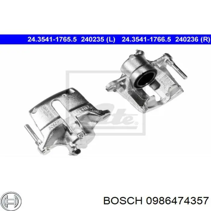 Супорт гальмівний передній правий 0986474357 Bosch