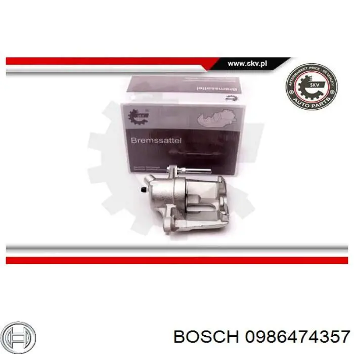 Купити 0986474357 Bosch Супорт гальмівний передній правий
