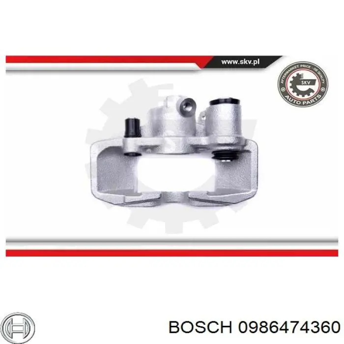Супорт задній лівий 0986474360 Bosch