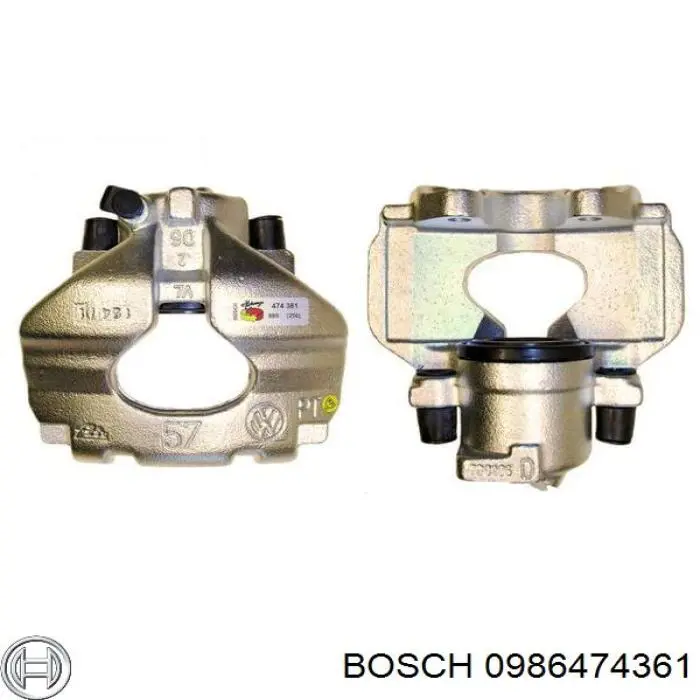 Супорт гальмівний передній правий Bosch 0986474361 ціна, від 47.71 USD