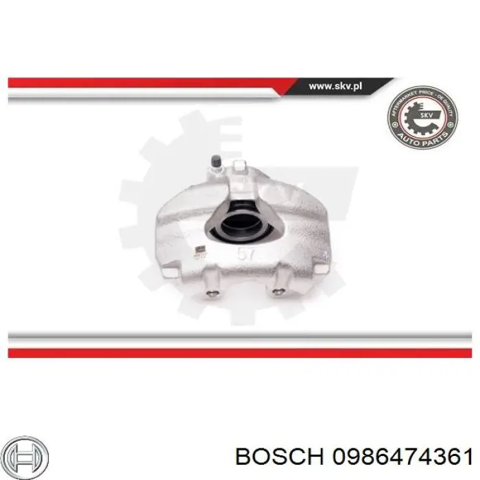 Супорт гальмівний передній правий 0986474361 Bosch