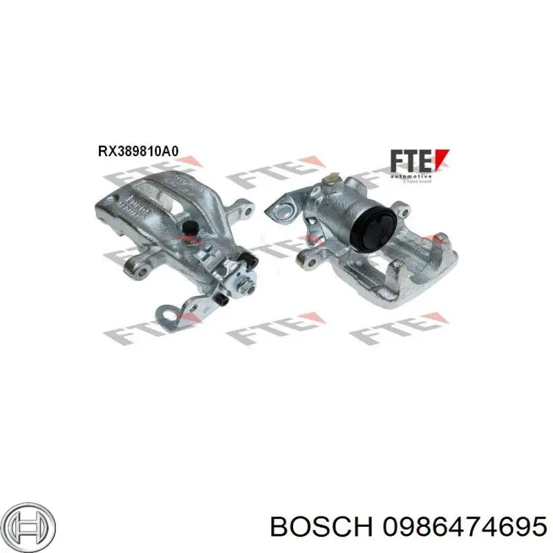 Супорт задній правий 0986474695 Bosch