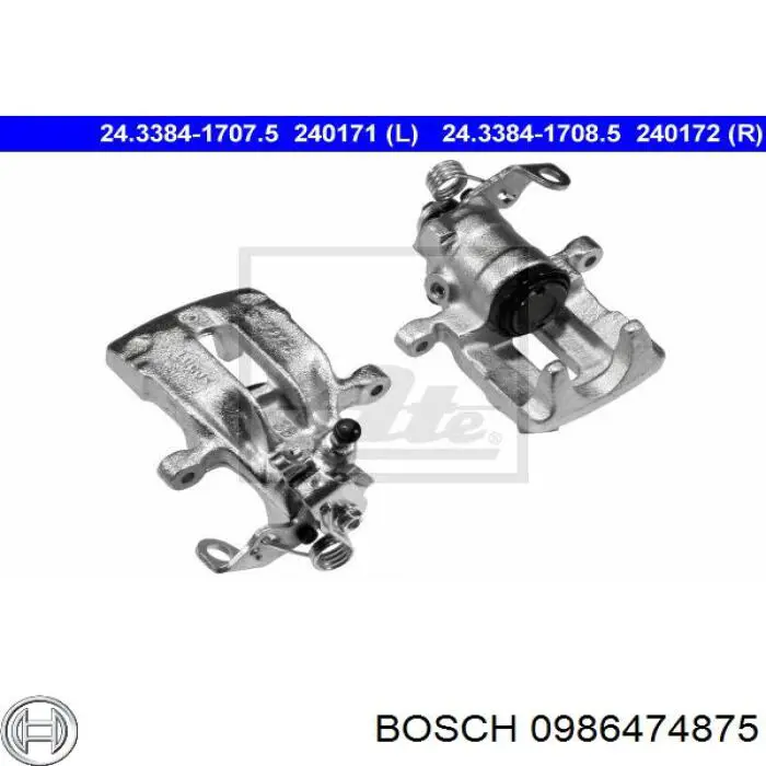 Супорт гальмівний задній лівий 0986474875 Bosch