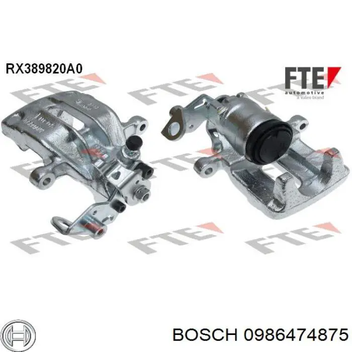 Супорт задній лівий 0986474875 Bosch