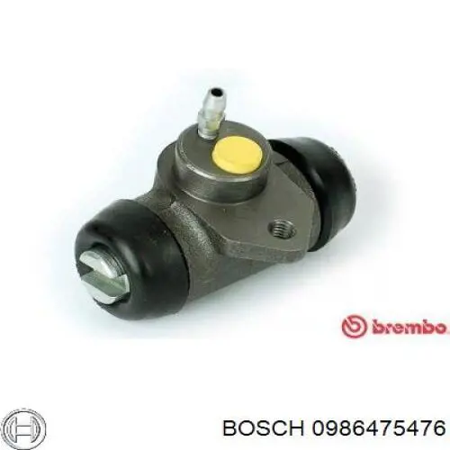Купити 0986475476 Bosch Циліндр гальмівний колісний/робітник, задній
