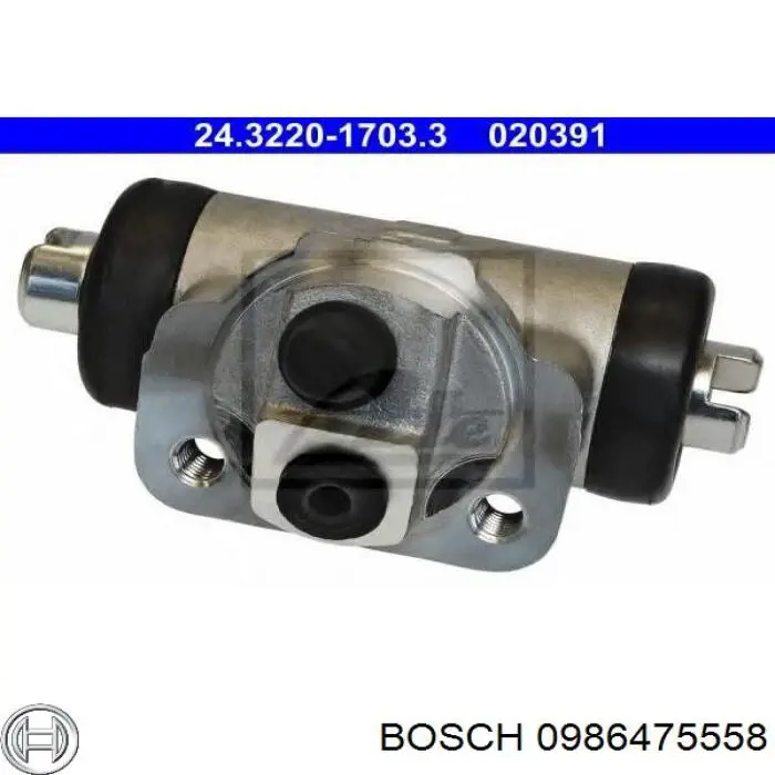 Циліндр гальмівний колісний/робітник, задній 0986475558 Bosch