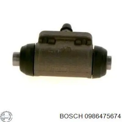 Купити 0986475674 Bosch Циліндр гальмівний колісний/робітник, задній