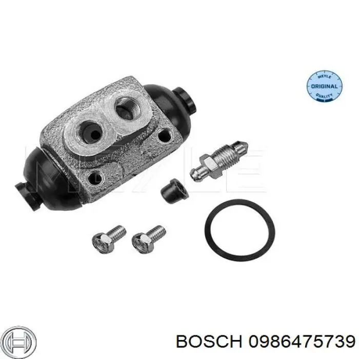 0986475739 Bosch циліндр гальмівний колісний/робітник, задній