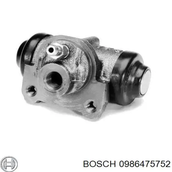 Купити 0986475752 Bosch Циліндр гальмівний колісний/робітник, задній