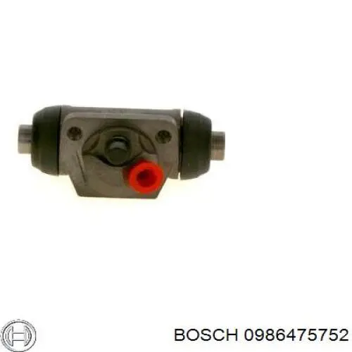0986475752 Bosch циліндр гальмівний колісний/робітник, задній