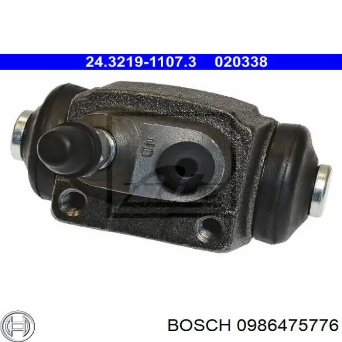 0986475776 Bosch циліндр гальмівний колісний/робітник, задній