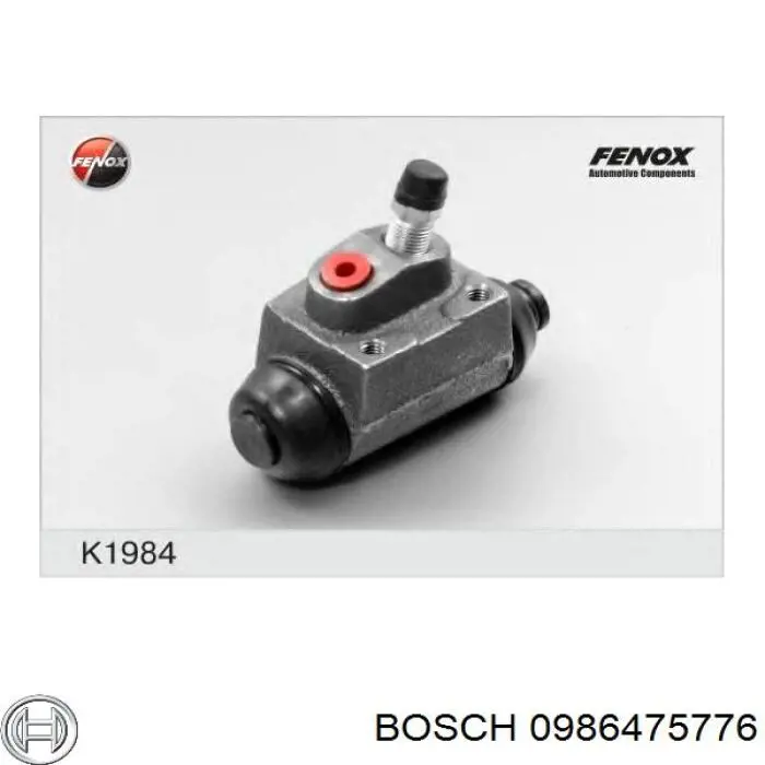 Циліндр гальмівний колісний/робітник, задній 0986475776 Bosch