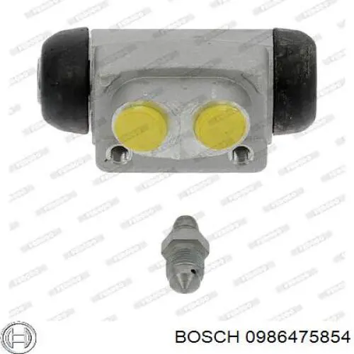 Циліндр гальмівний колісний/робочий, задній Bosch 0986475854 ціна, від 9.92 USD