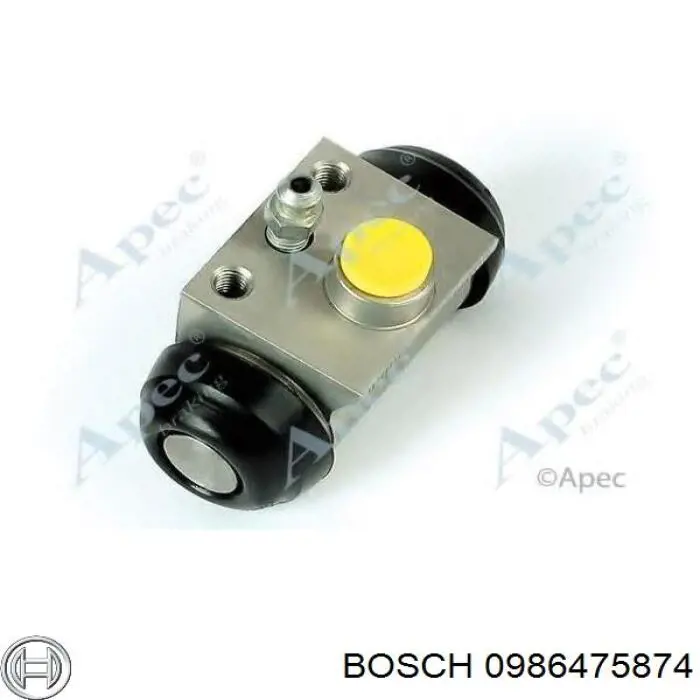 Циліндр гальмівний колісний/робочий, задній Bosch 0986475874 ціна, від 8.48 USD