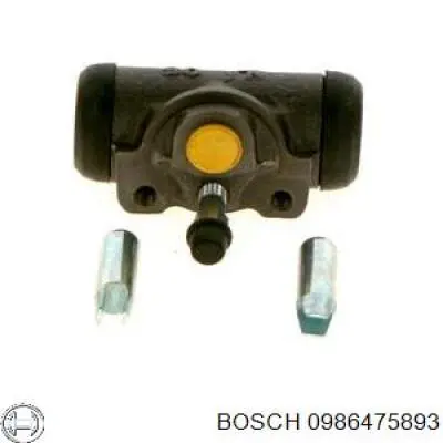 Циліндр гальмівний колісний/робітник, задній 0986475893 Bosch