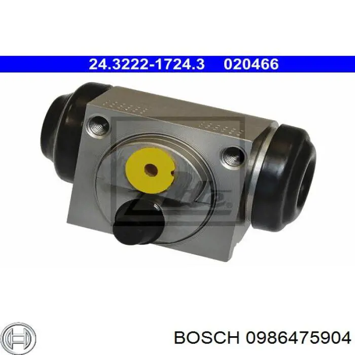 0986475904 Bosch циліндр гальмівний колісний/робітник, задній