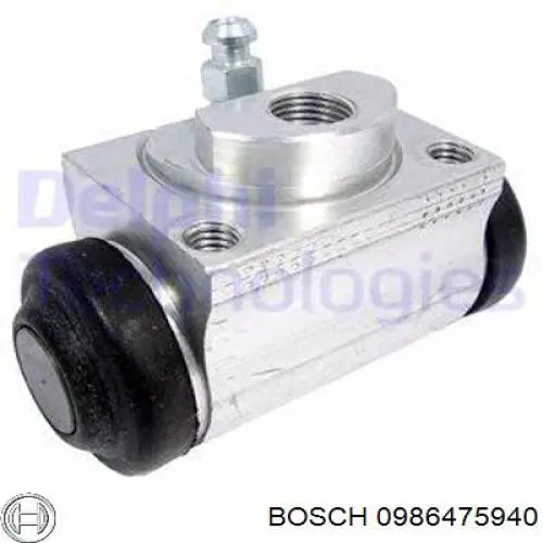 Циліндр гальмівний колісний/робочий, задній Bosch 0986475940 ціна, від 21.18 USD