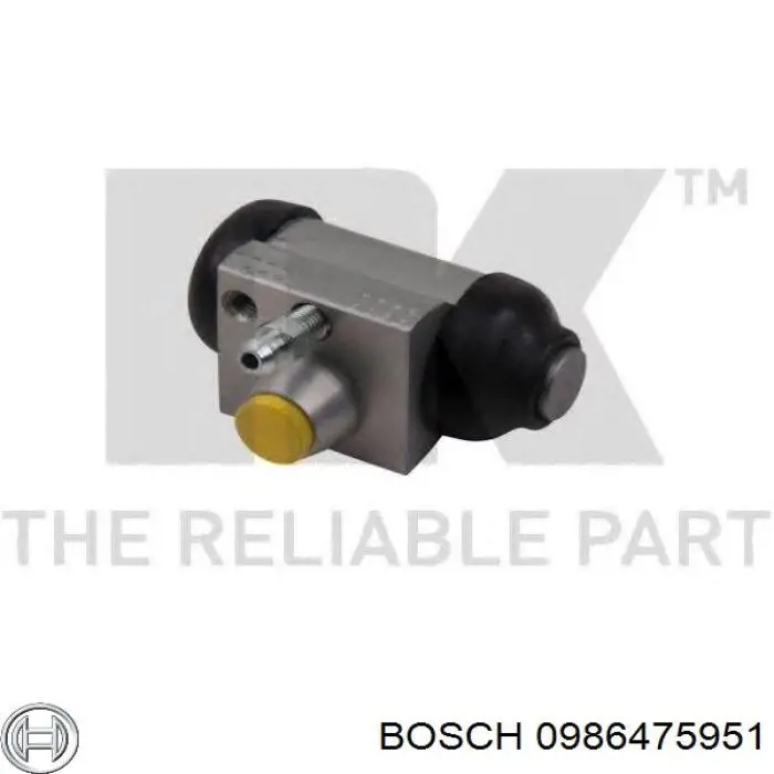 Купити 0986475951 Bosch Циліндр гальмівний колісний/робітник, задній