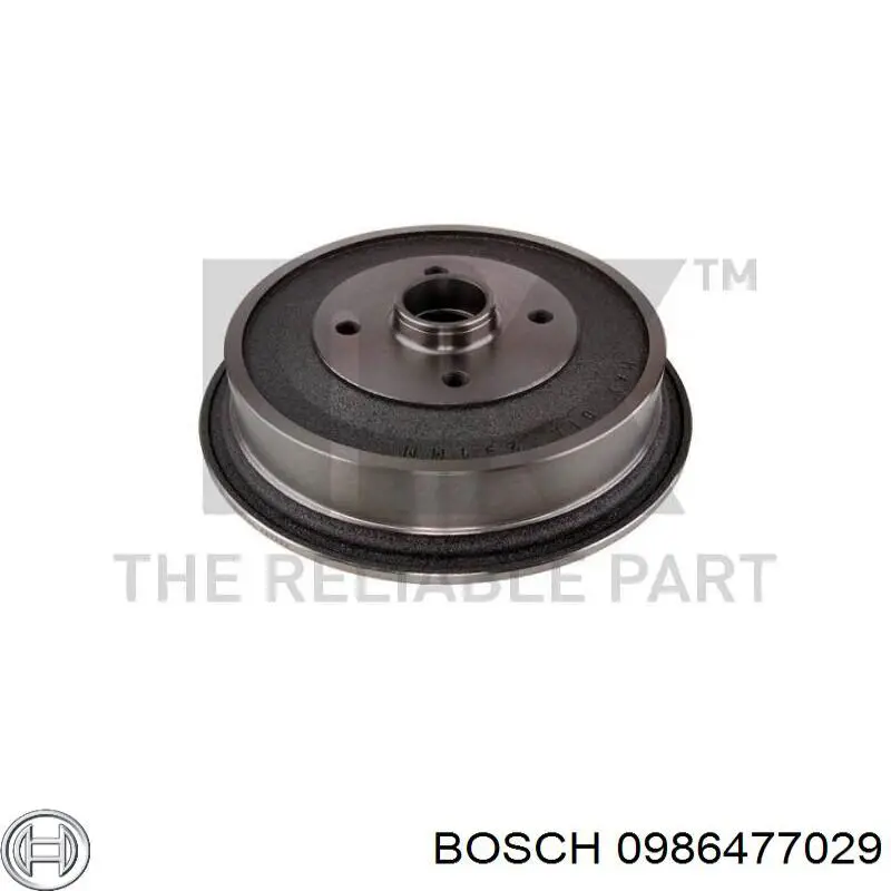 Барабан гальмівний задній Bosch 0986477029