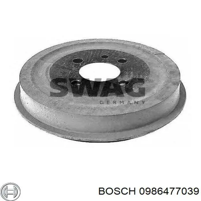 Барабан гальмівний задній Bosch 0986477039 ціна, від 32.24 USD