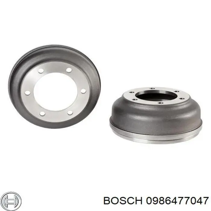 Барабан гальмівний задній Bosch 0986477047 ціна, від 62.92 USD