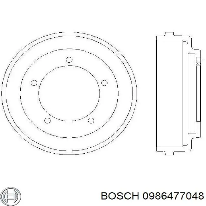 Купити 0986477048 Bosch Барабан гальмівний задній