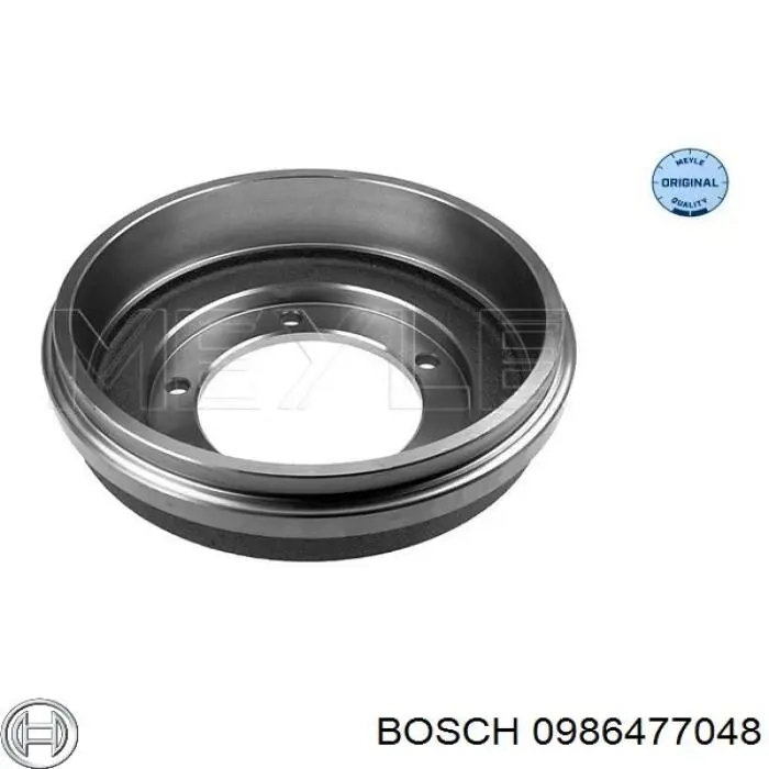 0986477048 Bosch Барабан гальмівний задній
