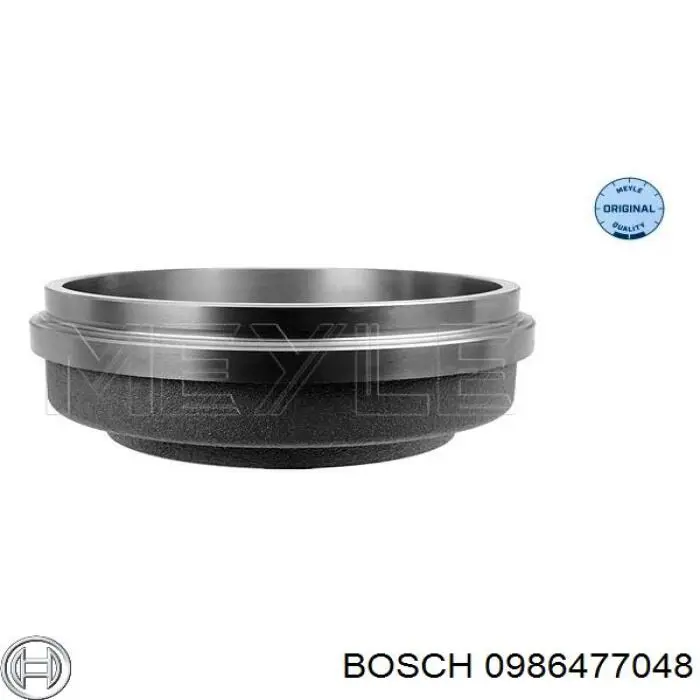 Барабан гальмівний задній Bosch 0986477048 ціна, від 50.62 USD