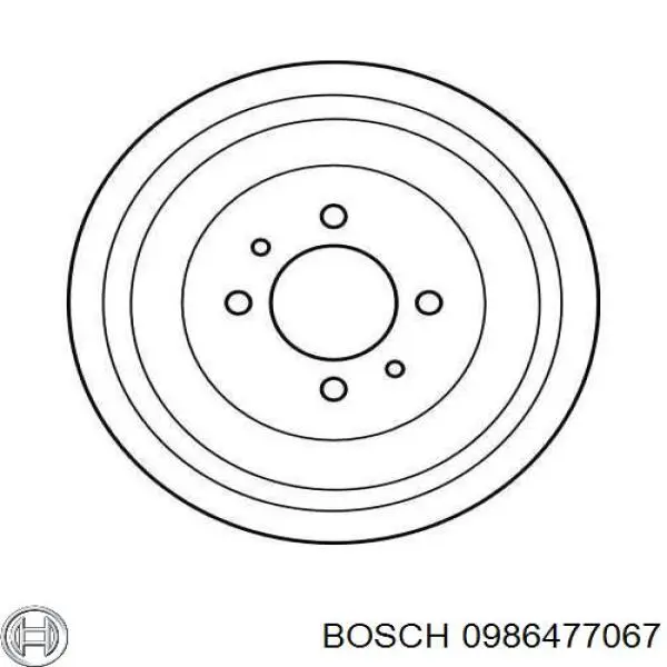 Барабан гальмівний задній Bosch 0986477067 ціна, від 50.19 USD