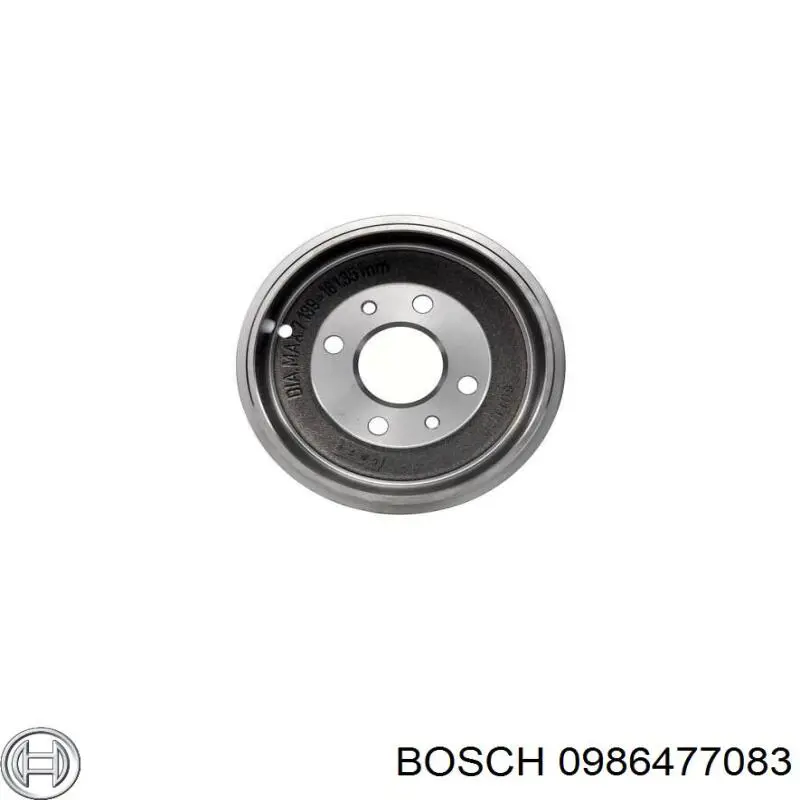 Барабан гальмівний задній 0986477083 Bosch