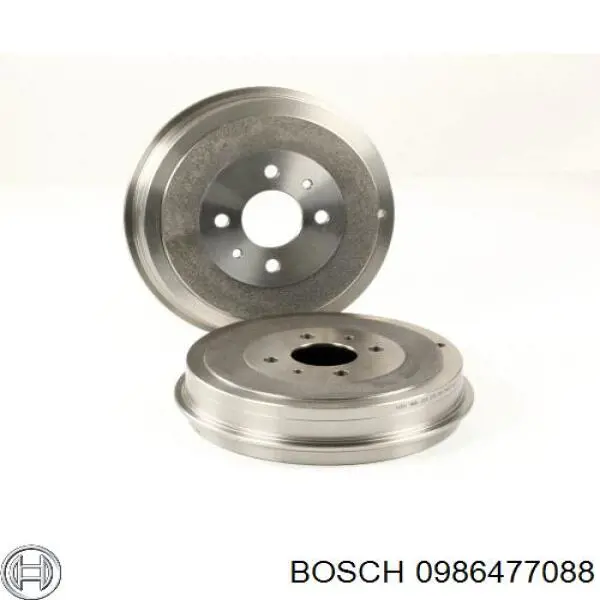 Барабан гальмівний задній Bosch 0986477088 ціна, від 42.67 USD