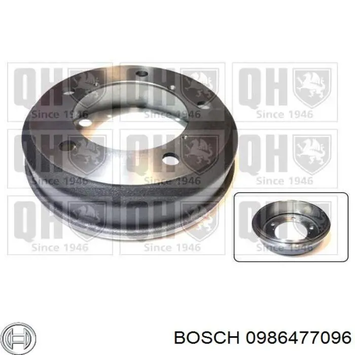 Купити 0986477096 Bosch Барабан гальмівний задній