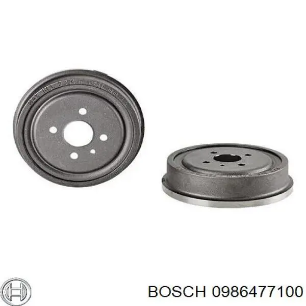 Барабан гальмівний задній Bosch 0986477100 ціна, від 40.24 USD