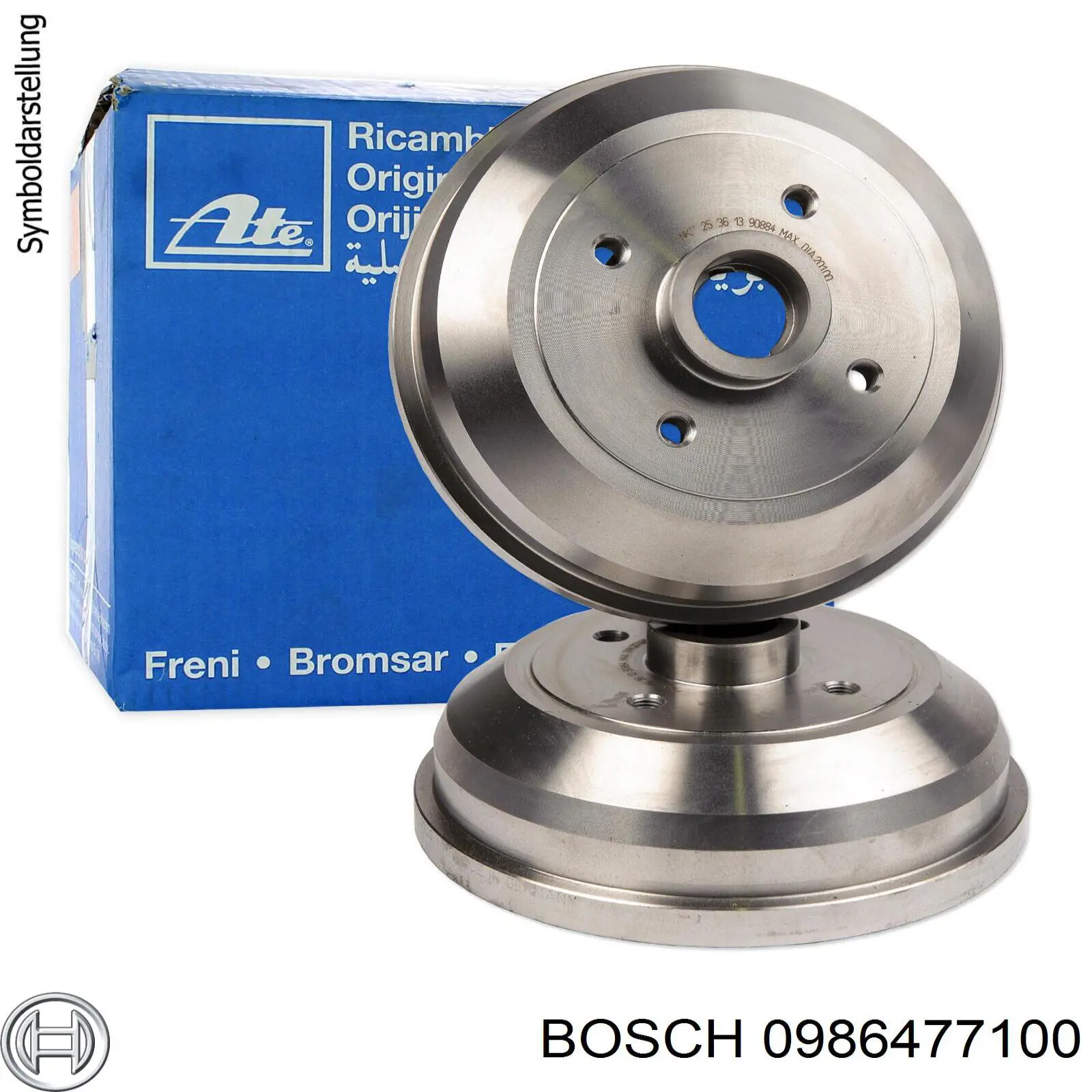 Барабан гальмівний задній 0986477100 Bosch