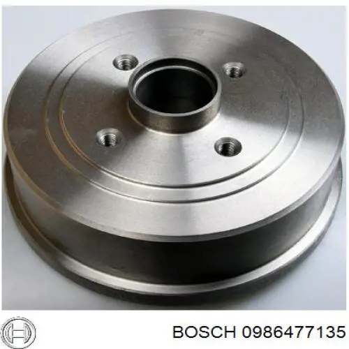 Барабан гальмівний задній 0986477135 Bosch