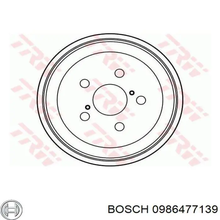 Барабан гальмівний задній Bosch 0986477139