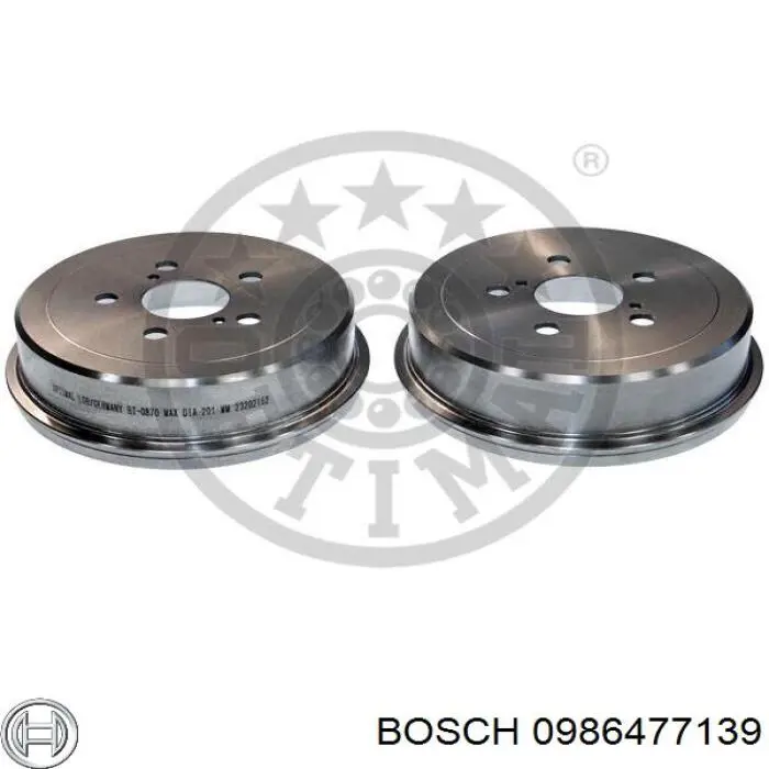 Купити 0986477139 Bosch Барабан гальмівний задній