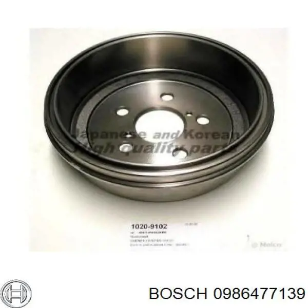 Барабан гальмівний задній 0986477139 Bosch