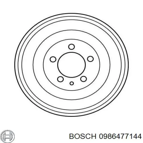 Купити 0986477144 Bosch Барабан гальмівний задній