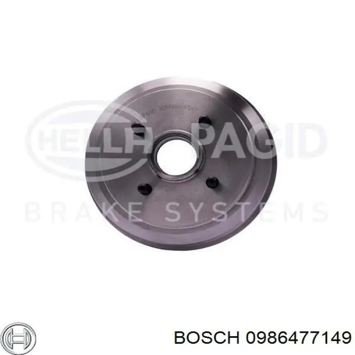 Барабан гальмівний задній Bosch 0986477149 ціна, від 54.21 USD