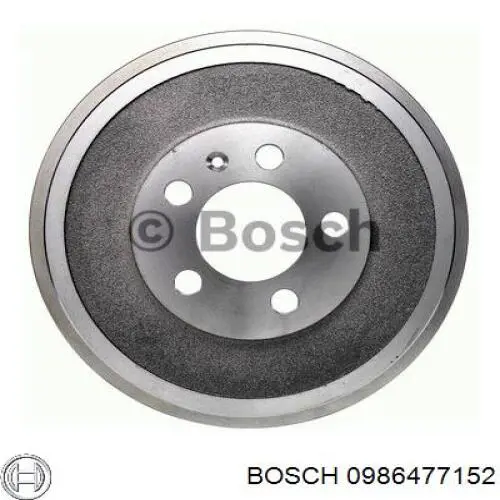 Барабан гальмівний задній 0986477152 Bosch