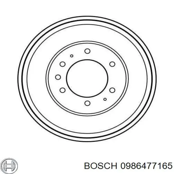0986477165 Bosch Барабан гальмівний задній