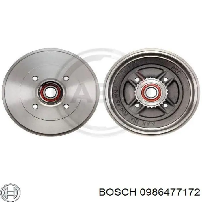 Барабан гальмівний задній Bosch 0986477172