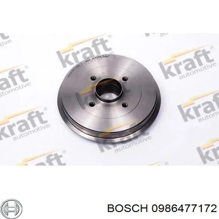0986477172 Bosch Барабан гальмівний задній