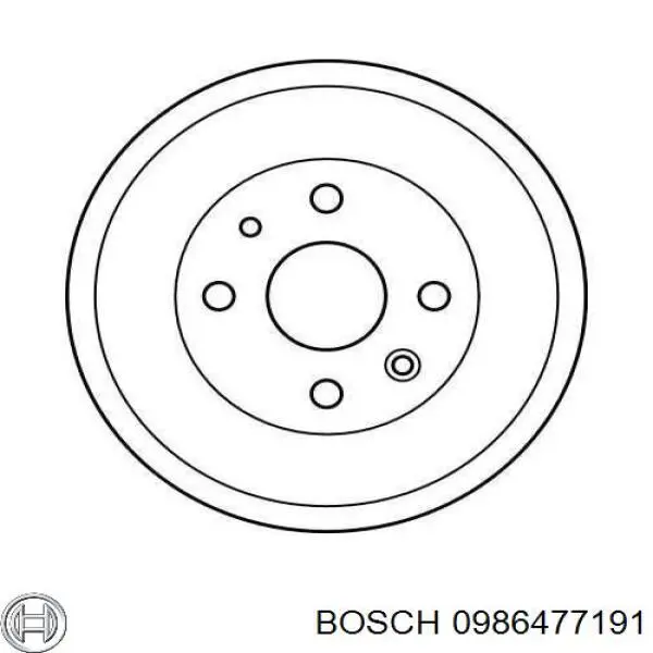 0986477191 Bosch Барабан гальмівний задній