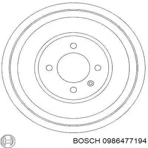 0986477194 Bosch Барабан гальмівний задній