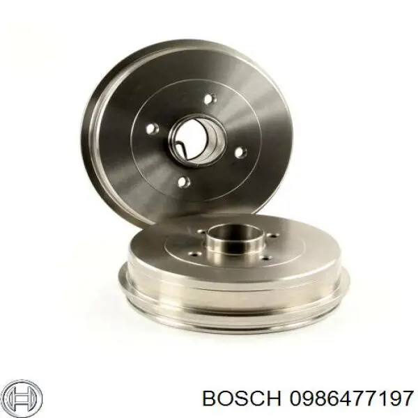 Барабан гальмівний задній Bosch 0986477197 ціна, від 55.85 USD